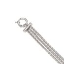9ct White Gold Three Row Fancy Bracelet 7"