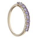 9ct Yellow Gold Tanzanite Half Eternity Ring