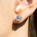 9ct White Gold 1.70ct Lab Grown Diamond Solitaire Stud Earrings
