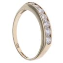 9ct Yellow Gold Cubic Zirconia Half Eternity Ring