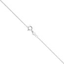 9ct White Gold 0.05ct Diamond and Ruby Pendant and Chain 18"