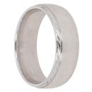 Platinum Patterned Edge Wedding Band 7mm