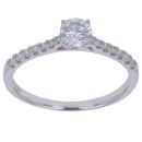 9ct White Gold 0.50ct Brilliant Cut Lab Grown Diamond Solitaire Ring