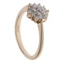9ct Yellow Gold 0.25ct Brilliant Cut Diamond Cluster Ring