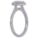 Platinum 1.00ct Oval and Brilliant Cut Diamond Solitaire Ring