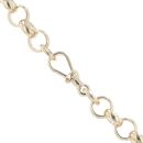 9ct Yellow Gold Patterned And Plain Belcher Chain 26"