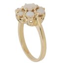 18ct Yellow Gold Opal Cluster Ring