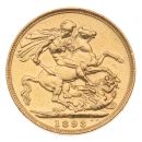 1893 Victoria Old Head UK Full Sovereign Coin
