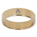 14ct Yellow Gold 0.05ct Diamond Solitaire Wedding Band 5.5mm