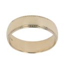 9ct Yellow Gold Milgrain Wedding Band 6.1mm