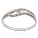 9ct White Gold 0.05ct Diamond Fancy Solitaire Ring