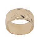9ct Yellow Gold Patterned Wedding Band 10mm