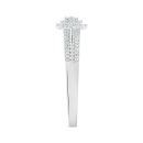 9ct White Gold 0.20ct Cluster Natural Diamond Ring