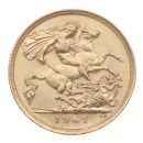 1907 Edward VII Large Head Australia Half Sovereign Coin