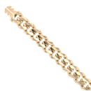 14ct Yellow Gold Monaco Curb Classic Plain Lock Bracelet 7.5"