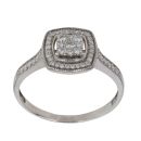 9ct White Gold 0.25ct Brilliant Cut Diamond Cluster Ring