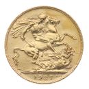 1927 George V Large Head South Africa Full Sovereign Coin