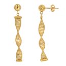 22ct Yellow Gold Fancy Twist Drop Earrings
