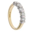 18ct Yellow Gold 1.00ct Brilliant Cut Diamond Five Stone Ring