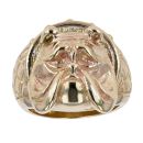 9ct Yellow Gold British Bulldog Ring