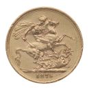 1875 Victoria Young Head Australia Full Sovereign Coin
