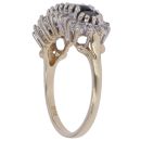 9ct Yellow Gold 0.15ct Diamond and Sapphire Five Stone Ring