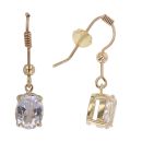 9ct Yellow Gold Morganite Drop Earrings