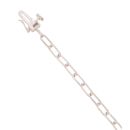 9ct White Gold 0.12ct Diamond And Created Sapphire Cluster Bracelet 7"