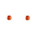 9ct Yellow Gold Flame Cubic Zirconia Stud Earrings 4mm