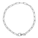 Silver Paperclip Link Bracelet 7.5" By Icesia