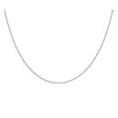 Silver Diamond Cut Rope Chain 16" By Icesia
