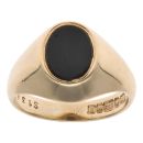 9ct Yellow Gold Onyx Signet Ring