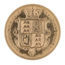 1883 Victoria Young Head Shield Back UK Half Sovereign Coin