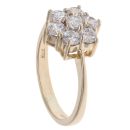 9ct Yellow Gold Cubic Zirconia Cluster Ring