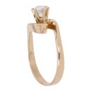 9ct Yellow Gold Cubic Zirconia Single Stone Ring