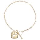 9ct Yellow Gold Padlock T-Bar Belcher Bracelet 7.5"