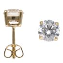 18ct Yellow Gold 2.22ct Brilliant Cut Lab Grown Diamond Stud Earrings