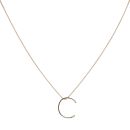 9ct Yellow Gold 0.05ct Diamond Two Stone Pendant and Chain 18"