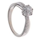 9ct White Gold 0.25ct Brilliant Cut Diamond Cluster Ring