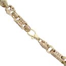 9ct Yellow Gold Stars And Bars Tulip Chain 40"
