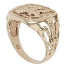 9ct Yellow Gold Welsh Dragon Signet Ring