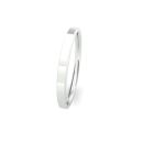 Platinum Soft Chamfered Edge Wedding Band 2mm