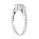 18ct White Gold 0.75ct Diamond Trilogy Ring