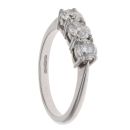 18ct White Gold Brilliant Cut 1.25ct Diamond Trilogy Ring