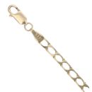 9ct Yellow Gold Square Curb Bracelet 7.5"