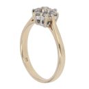 9ct Yellow Gold 0.25ct Brilliant Cut Diamond Cluster Ring