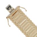 9ct Yellow Gold Textured Bar Fancy Bracelet 7.5"
