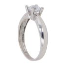 14ct White Gold Cubic Zirconia Single Stone Ring