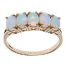 9ct Yellow Gold Opal Five Stone Ring