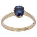 18ct Yellow Gold Created Sapphire Fancy Ring